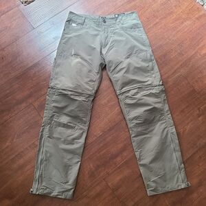 Kuhl 34 x 32 Liberator Convertible Stealth Zip Off Gray Clay Outdoor Hike Pants